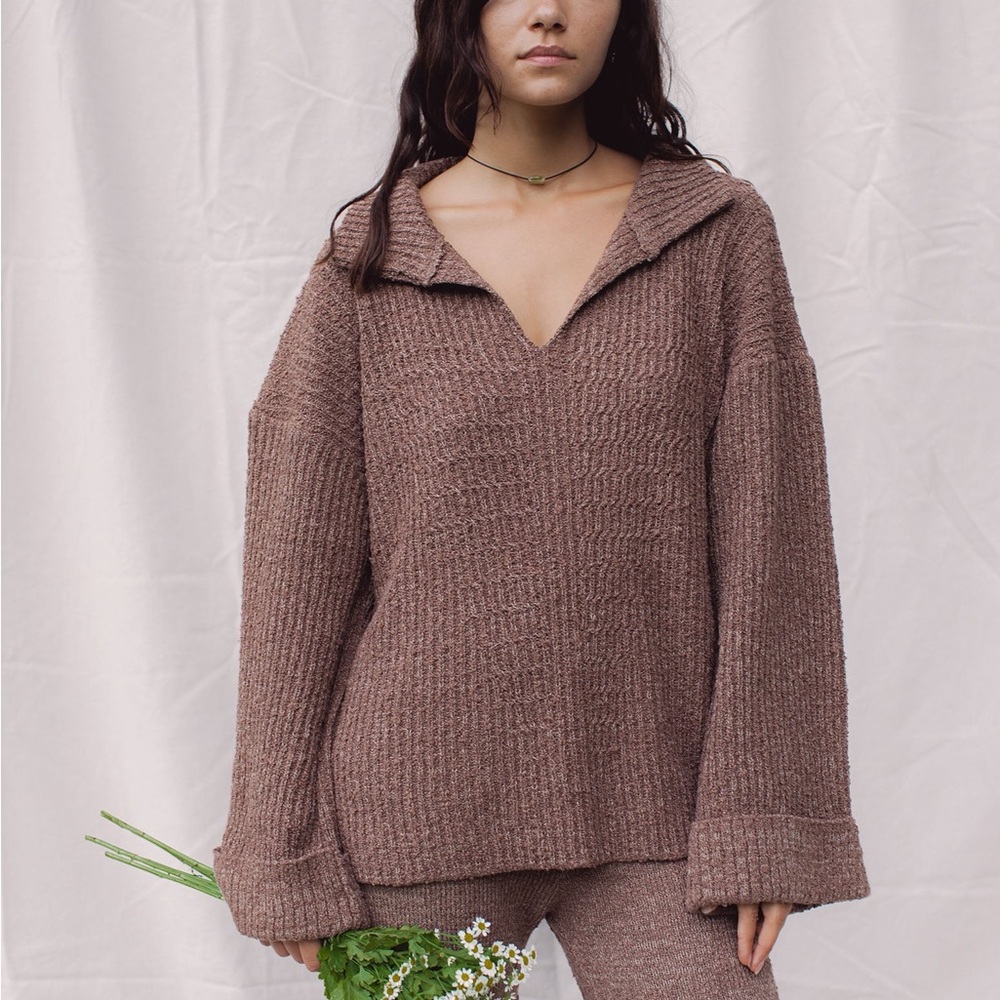 Indigo Luna Winterfall Sweater - Brown/“Clove”